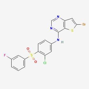 6-bromo-N-[3-chloro-4-(3-fluorophenyl)sulfonylphenyl]thieno[3,2-d]pyrimidin-4-amine