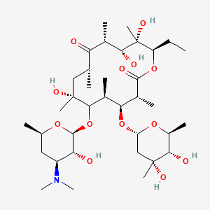 (3R,4S,5S,7R,9R,11R,12R,13S,14R)-4-[(2R,4R,5S,6S)-4,5-dihydroxy-4,6-dimethyloxan-2-yl]oxy-6-[(2S,3R,4S,6R)-4-(dimethylamino)-3-hydroxy-6-methyloxan-2-yl]oxy-14-ethyl-7,12,13-trihydroxy-3,5,7,9,11,13-hexamethyl-oxacyclotetradecane-2,10-dione