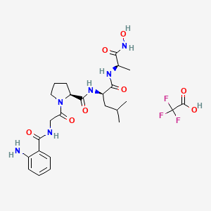 (S)-1-((2-aminobenzoyl)glycyl)-N-((R)-1-(((R)-1-(hydroxyamino)-1-oxopropan-2-yl)amino)-4-methyl-1-oxopentan-2-yl)pyrrolidine-2-carboxamide,trifluoroacetatesalt