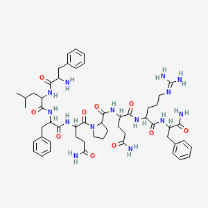 molecular formula C54H76N14O10 B10786720 H-DL-Phe-DL-Leu-DL-Phe-DL-Gln-DL-Pro-DL-Gln-DL-Arg-DL-Phe-NH2 