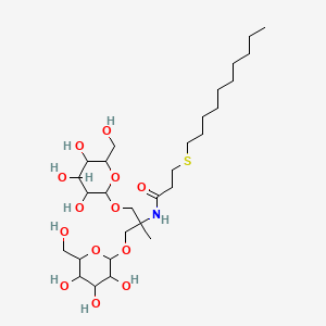 3-decylsulfanyl-N-[2-methyl-1,3-bis[[3,4,5-trihydroxy-6-(hydroxymethyl)oxan-2-yl]oxy]propan-2-yl]propanamide