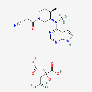 molecular formula C22H28N6O8 B10786811 Tofacitinib-d3 (citrate) 