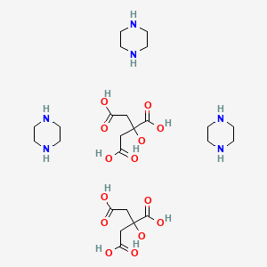 molecular formula C24H46N6O14 B10786954 Piperazine Citrate CAS No. 7140-78-5