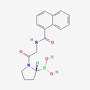 molecular formula C17H19BN2O4 B10786989 N-(1-Napthalenecarbonyl)-Gly-boroPro 