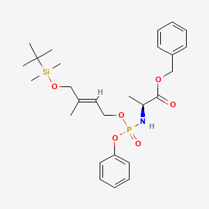 benzyl (2S)-2-[[[(E)-4-[tert-butyl(dimethyl)silyl]oxy-3-methylbut-2-enoxy]-phenoxyphosphoryl]amino]propanoate