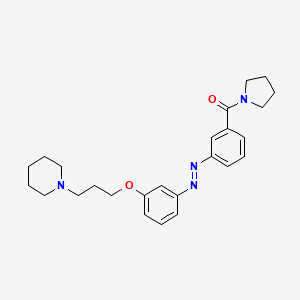 1-(3-{3-[(Z)-2-[3-(pyrrolidine-1-carbonyl)phenyl]diazen-1-yl]phenoxy}propyl)piperidine