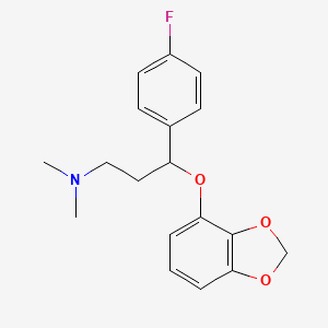 (3-(benzo[d] [1,3] dioxol-4-yloxy)-3-(4-fluorophenyl)-N, N-dimethylpropan-1-amine