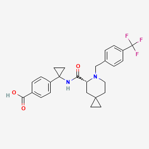 4-{1-[(5R)-6-{[4-(trifluoromethyl)phenyl]methyl}-6-azaspiro[2.5]octane-5-amido]cyclopropyl}benzoic acid