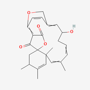 molecular formula C25H28O5 B10787118 16-Hydroxy-7,8,10,12-tetramethyl-4,20-dioxatetracyclo[16.2.2.12,5.05,10]tricosa-1,8,11,13,17,21-hexaene-3,23-dione 