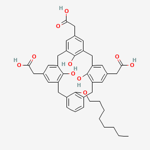 2,2',2''-(12,32,52-Trihydroxy-72-(octyloxy)-1,3,5,7(1,3)-tetrabenzenacyclooctaphane-15,35,55-triyl)triacetic acid