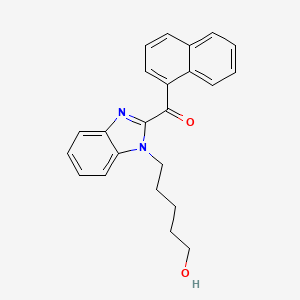 molecular formula C23H22N2O2 B10787178 (1-(5-hydroxypentyl)-1H-benzo[d]imidazol-2-yl)(naphthalen-1-yl)methanone 