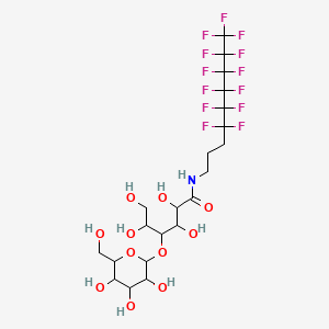 2,3,5,6-tetrahydroxy-N-(4,4,5,5,6,6,7,7,8,8,9,9,9-tridecafluorononyl)-4-[3,4,5-trihydroxy-6-(hydroxymethyl)oxan-2-yl]oxyhexanamide