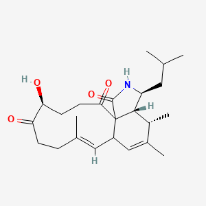 molecular formula C24H35NO4 B10787221 (5S,9E,11S,14S,15R,16S)-5-hydroxy-9,13,14-trimethyl-16-(2-methylpropyl)-17-azatricyclo[9.7.0.01,15]octadeca-9,12-diene-2,6,18-trione 