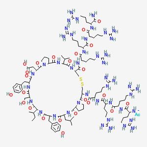 Actinium;[1-[[1-[[1-[[1-[[8-[[1-[[1-[[1-[(1-amino-5-carbamimidamido-1-oxopentan-2-yl)amino]-5-carbamimidamido-1-oxopentan-2-yl]amino]-5-carbamimidamido-1-oxopentan-2-yl]amino]-5-carbamimidamido-1-oxopentan-2-yl]carbamoyl]-29-butan-2-yl-20-(carboxymethyl)-26-(hydroxymethyl)-23,32-bis[(4-hydroxyphenyl)methyl]-35-(2-methylpropyl)-2,10,13,19,22,25,28,31,34,37-decaoxo-11-propan-2-yl-5,6-dithia-1,9,12,18,21,24,27,30,33,36-decazatricyclo[36.3.0.014,18]hentetracontan-3-yl]amino]-5-carbamimidamido-1-oxopentan-2-yl]amino]-5-carbamimidamido-1-oxopentan-2-yl]amino]-5-carbamimidamido-1-oxopentan-2-yl]amino]-5-carbamimidamido-1-oxopentan-2-yl]azanide