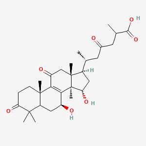 (2R,6R)-6-[(5R,7S,10S,13R,14R,15S,17R)-7,15-dihydroxy-4,4,10,13,14-pentamethyl-3,11-dioxo-2,5,6,7,12,15,16,17-octahydro-1H-cyclopenta[a]phenanthren-17-yl]-2-methyl-4-oxoheptanoic acid