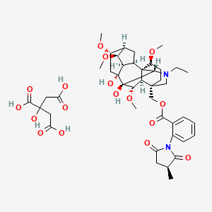 molecular formula C43H58N2O17 B10787334 Methyllycaconitine (citrate) 