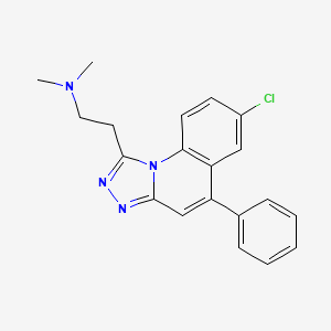 2-(7-chloro-5-phenyl-[1,2,4]triazolo[4,3-a]quinolin-1-yl)-N,N-dimethylethanamine