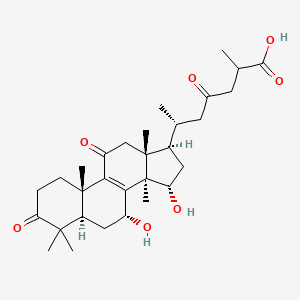 (6R)-6-[(5R,7R,10S,13R,14R,15S,17R)-7,15-dihydroxy-4,4,10,13,14-pentamethyl-3,11-dioxo-2,5,6,7,12,15,16,17-octahydro-1H-cyclopenta[a]phenanthren-17-yl]-2-methyl-4-oxoheptanoic acid