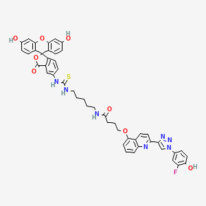 molecular formula C47H40FN7O8S B10787379 fluorescent MIF ligand B 