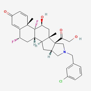 (1S,2S,4R,8S,9S,11S,12R,13S,19S)-6-[(3-chlorophenyl)methyl]-12,19-difluoro-11-hydroxy-8-(2-hydroxyacetyl)-9,13-dimethyl-6-azapentacyclo[10.8.0.02,9.04,8.013,18]icosa-14,17-dien-16-one