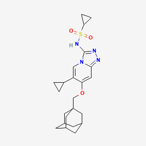 N-[7-(1-adamantylmethoxy)-6-cyclopropyl-[1,2,4]triazolo[4,3-a]pyridin-3-yl]cyclopropanesulfonamide