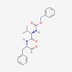 benzyl N-[(2R)-3-methyl-1-oxo-1-[[(2S)-1-oxo-3-phenylpropan-2-yl]amino]butan-2-yl]carbamate