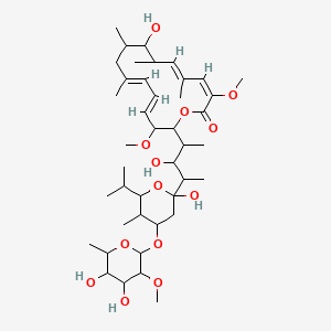 molecular formula C42H70O13 B10787564 (3E,5E,11E,13Z)-16-[4-[4-(4,5-dihydroxy-3-methoxy-6-methyloxan-2-yl)oxy-2-hydroxy-5-methyl-6-propan-2-yloxan-2-yl]-3-hydroxypentan-2-yl]-8-hydroxy-3,15-dimethoxy-5,7,9,11-tetramethyl-1-oxacyclohexadeca-3,5,11,13-tetraen-2-one 