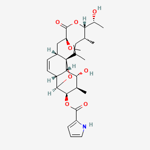 [(1S,3R,4R,5R,6R,7S,8R,11S,13S,16S,17R)-6-hydroxy-16-[(1R)-1-hydroxyethyl]-13-methoxy-5,17,19-trimethyl-14-oxo-2,15-dioxatetracyclo[9.8.0.01,7.03,8]nonadeca-9,18-dien-4-yl] 1H-pyrrole-2-carboxylate