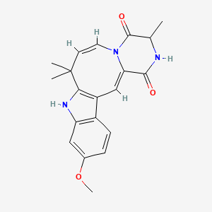 molecular formula C20H21N3O3 B10787594 (2Z,9Z)-16-methoxy-6,11,11-trimethyl-5,8,13-triazatetracyclo[10.7.0.03,8.014,19]nonadeca-1(12),2,9,14(19),15,17-hexaene-4,7-dione 