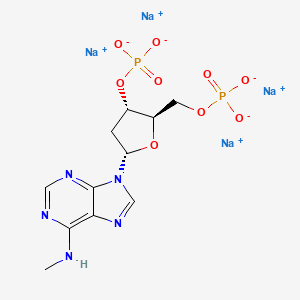 tetrasodium;[(2R,3S,5S)-5-[6-(methylamino)purin-9-yl]-2-(phosphonatooxymethyl)oxolan-3-yl] phosphate