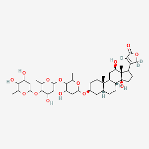 3,5,5-trideuterio-4-[(3S,5R,8R,10S,12R,13S,14S)-3-[5-[5-(4,5-dihydroxy-6-methyloxan-2-yl)oxy-4-hydroxy-6-methyloxan-2-yl]oxy-4-hydroxy-6-methyloxan-2-yl]oxy-12,14-dihydroxy-10,13-dimethyl-1,2,3,4,5,6,7,8,9,11,12,15,16,17-tetradecahydrocyclopenta[a]phenanthren-17-yl]furan-2-one