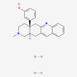 3-[(4aS,12aR)-2-methyl-1,3,4,5,12,12a-hexahydropyrido[3,4-b]acridin-4a-yl]phenol;dihydrobromide