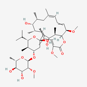 molecular formula C42H70O13 B10787693 (3Z,5E,7S,8R,9R,11Z,15R,16S)-16-[(2R,3S,4R)-4-[(2S,4S,5R,6S)-4-[(2R,3R,4R,5R,6S)-4,5-dihydroxy-3-methoxy-6-methyloxan-2-yl]oxy-2-hydroxy-5-methyl-6-propan-2-yloxan-2-yl]-3-hydroxypentan-2-yl]-8-hydroxy-3,15-dimethoxy-5,7,9,11-tetramethyl-1-oxacyclohexadeca-3,5,11,13-tetraen-2-one 