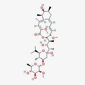 (3Z,5E,7R,8S,9S,11E,13E,15S,16R)-16-[(2S,3R,4S)-4-[(2R,4R,5S,6R)-4-[(2S,3S,4S,5S,6R)-4,5-dihydroxy-3-methoxy-6-methyloxan-2-yl]oxy-2-hydroxy-5-methyl-6-propan-2-yloxan-2-yl]-3-hydroxypentan-2-yl]-8-hydroxy-3,15-dimethoxy-5,7,9,11-tetramethyl-1-oxacyclohexadeca-3,5,11,13-tetraen-2-one