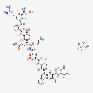 molecular formula C62H102F3N15O19 B10787724 Gap 27 (trifluoroacetate salt) 