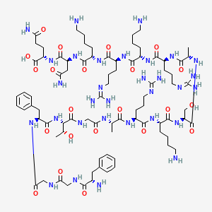 molecular formula C82H137N31O22 B10787753 Fggftgarksarkrknq 