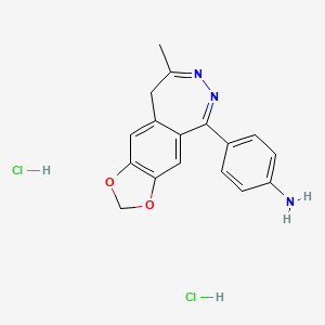 molecular formula C17H17Cl2N3O2 B10787767 4-(8-methyl-9H-[1,3]dioxolo[4,5-h][2,3]benzodiazepin-5-yl)aniline;dihydrochloride 