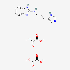 molecular formula C17H19N5O8 B10787782 N-[3-(1H-imidazol-5-yl)propyl]-1H-benzimidazol-2-amine;oxalic acid 