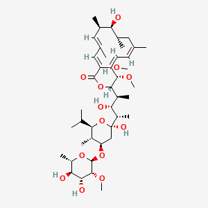 (3Z,5Z,7R,8S,9S,11Z,13Z,15S,16R)-16-[(2S,3R,4S)-4-[(2R,4R,5S,6R)-4-[(2R,3R,4R,5R,6S)-4,5-dihydroxy-3-methoxy-6-methyloxan-2-yl]oxy-2-hydroxy-5-methyl-6-propan-2-yloxan-2-yl]-3-hydroxypentan-2-yl]-8-hydroxy-3,15-dimethoxy-5,7,9,11-tetramethyl-1-oxacyclohexadeca-3,5,11,13-tetraen-2-one