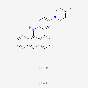 molecular formula C24H26Cl2N4 B10787846 N-(4-(4-Methylpiperazin-1-yl)phenyl)acridin-9-amine dihydrochloride 