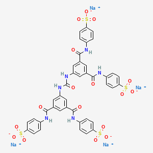 molecular formula C41H28N6Na4O17S4 B10787856 tetrasodium;4-[[3-[[3,5-bis[(4-sulfonatophenyl)carbamoyl]phenyl]carbamoylamino]-5-[(4-sulfonatophenyl)carbamoyl]benzoyl]amino]benzenesulfonate 