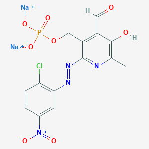 disodium;[2-[(2-chloro-5-nitrophenyl)diazenyl]-4-formyl-5-hydroxy-6-methylpyridin-3-yl]methyl phosphate