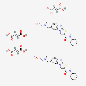 (E)-but-2-enedioic acid;N-cyclohexyl-7-[[2-methoxyethyl(methyl)amino]methyl]-N-methyl-[1,3]thiazolo[3,2-a]benzimidazole-2-carboxamide