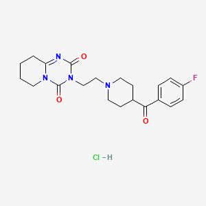 3-[2-[4-(4-Fluorobenzoyl)piperidin-1-yl]ethyl]-6,7,8,9-tetrahydropyrido[1,2-a][1,3,5]triazine-2,4-dione;hydrochloride