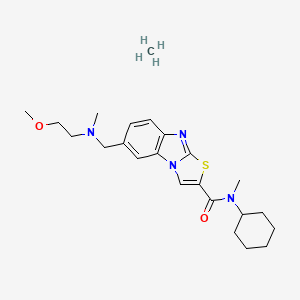 N-cyclohexyl-7-[[2-methoxyethyl(methyl)amino]methyl]-N-methyl-[1,3]thiazolo[3,2-a]benzimidazole-2-carboxamide;methane