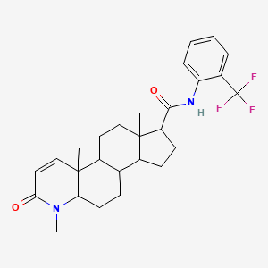 6,9a,11a-trimethyl-7-oxo-N-[2-(trifluoromethyl)phenyl]-2,3,3a,3b,4,5,5a,9b,10,11-decahydro-1H-indeno[5,4-f]quinoline-1-carboxamide