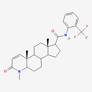 (9aR,11aS)-6,9a,11a-trimethyl-7-oxo-N-[2-(trifluoromethyl)phenyl]-2,3,3a,3b,4,5,5a,9b,10,11-decahydro-1H-indeno[5,4-f]quinoline-1-carboxamide