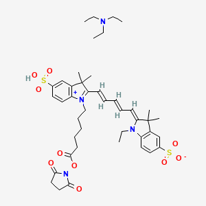 molecular formula C43H58N4O10S2 B10788055 CY5-SE (triethylamine salt) 