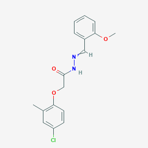 molecular formula C17H17ClN2O3 B10788107 2-(4-chloro-2-methylphenoxy)-N-[(2-methoxyphenyl)methylideneamino]acetamide 