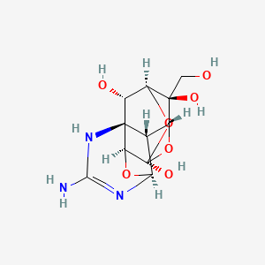 molecular formula C11H15N3O7 B10788141 4,9-Anhydrotetrodotoxin 